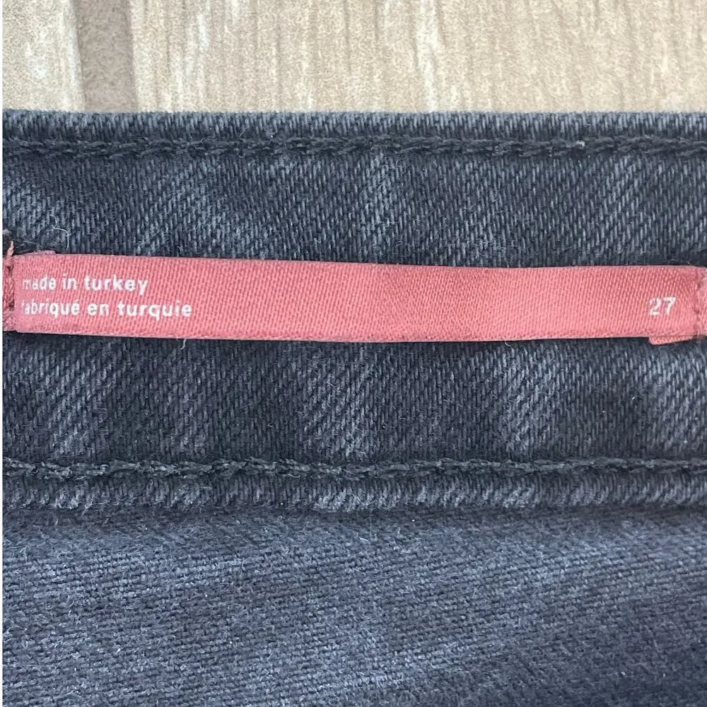 Pilcro The Icon Flare Jeans Women's 27 Black Mid Rise Patch Pocket Denim